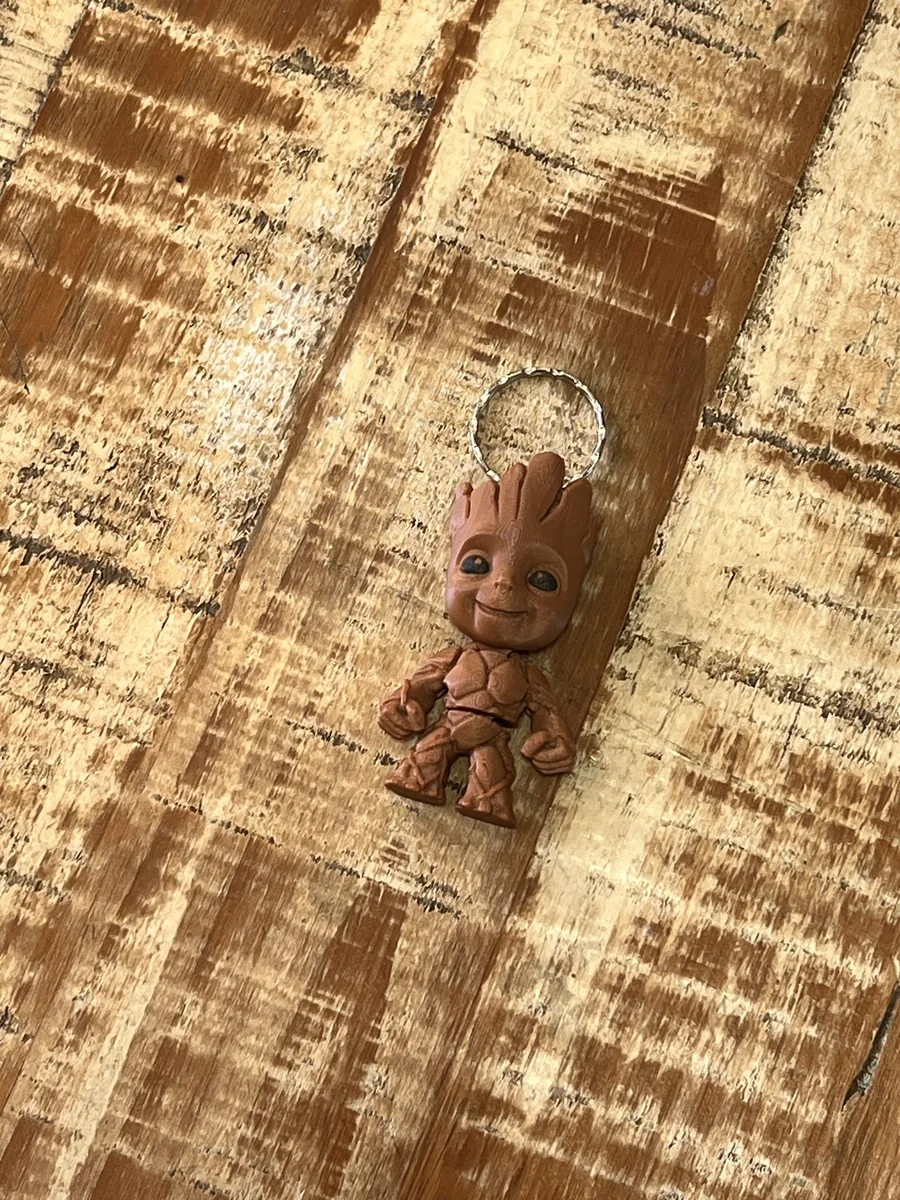 Chaveiro Baby Groot produzido em impressão 3D