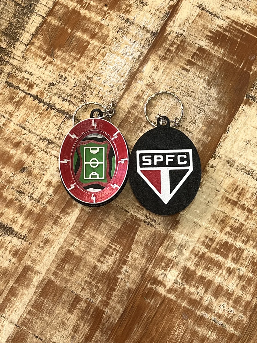 Chaveiros estádio e escudo SPFC produzido em impressão 3D