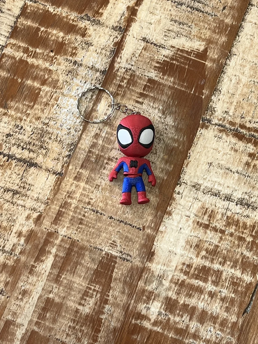Chaveiro Homem-Aranha produzido em impressão 3D