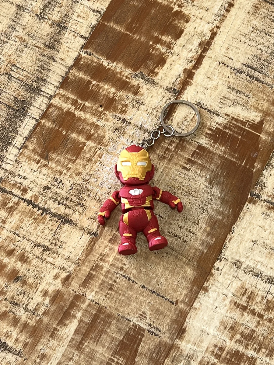 Chaveiro Homem de Ferro produzido em impressão 3D