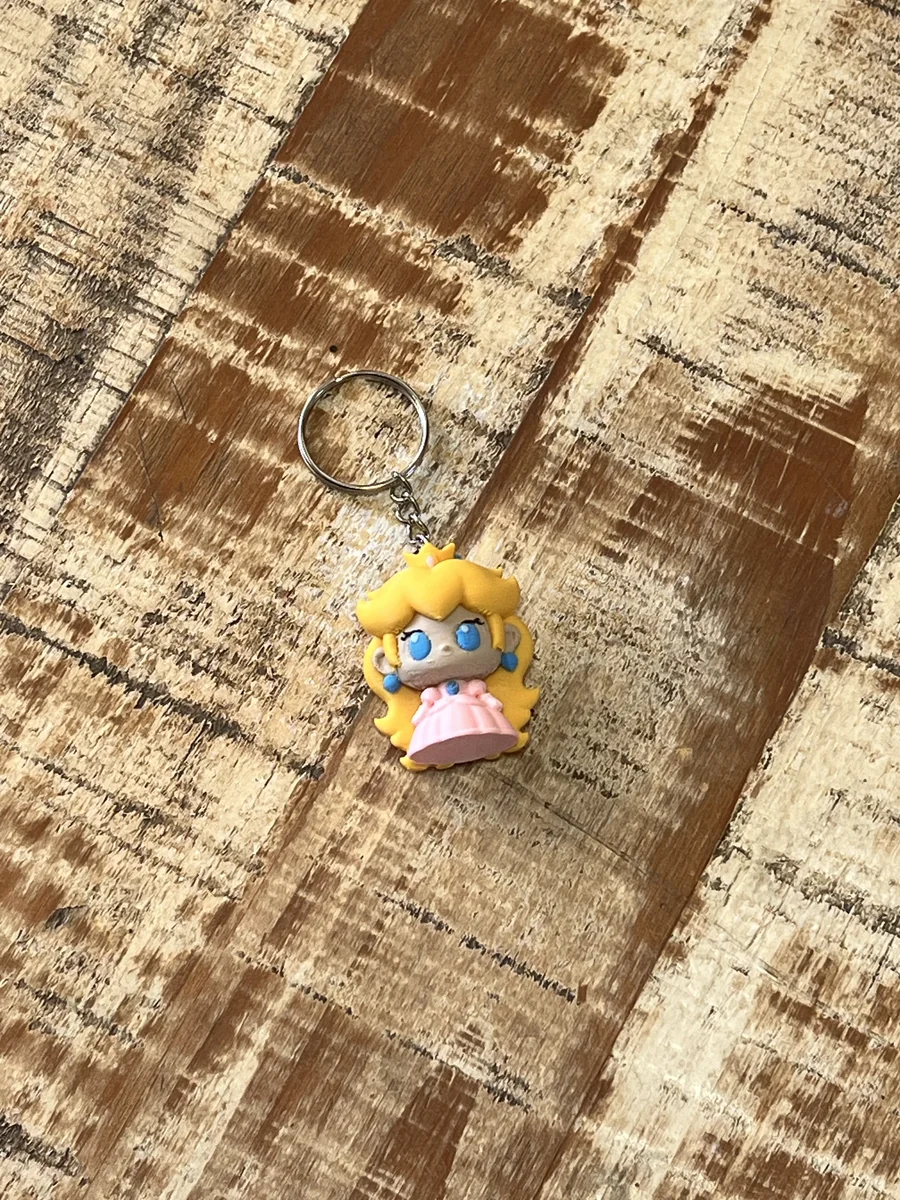 Chaveiro Princesa Peach produzido em impressão 3D