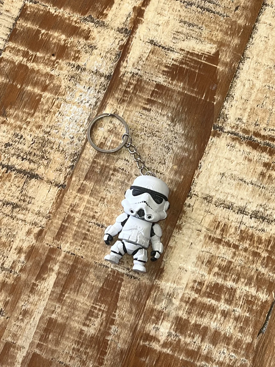 Chaveiro Stormtrooper produzido em impressão 3D