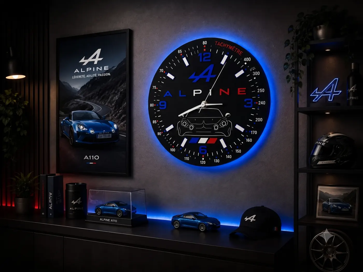 Relógio de parede tema Alpine personalizado