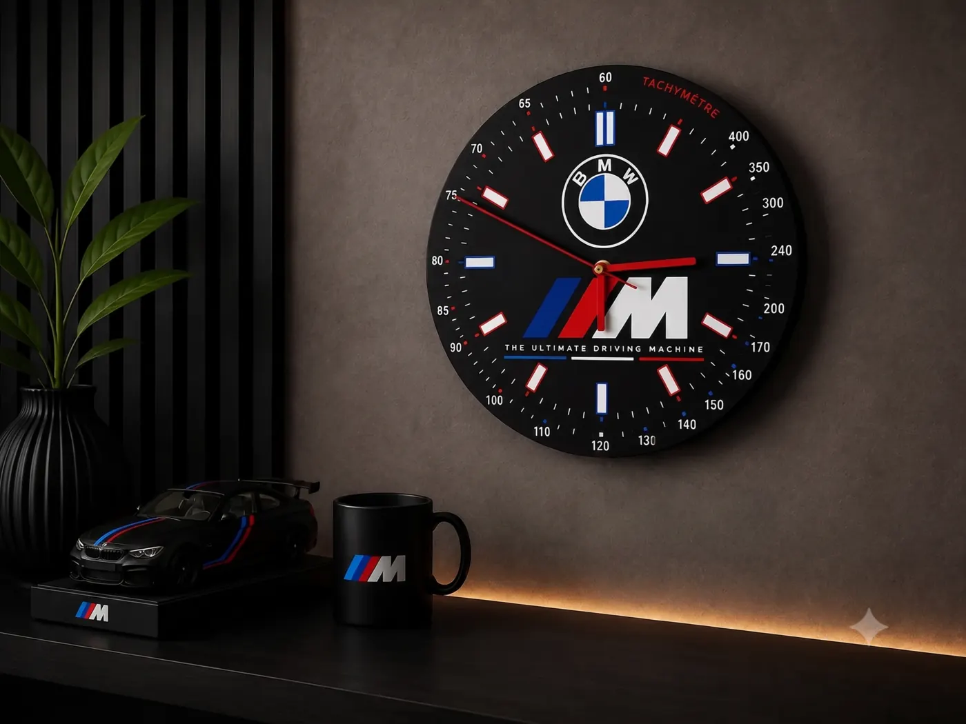 Relógio de parede tema BMW M personalizado