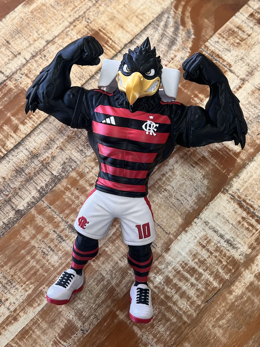 Urubu Flamengo produzido em impressão 3D personalizada
